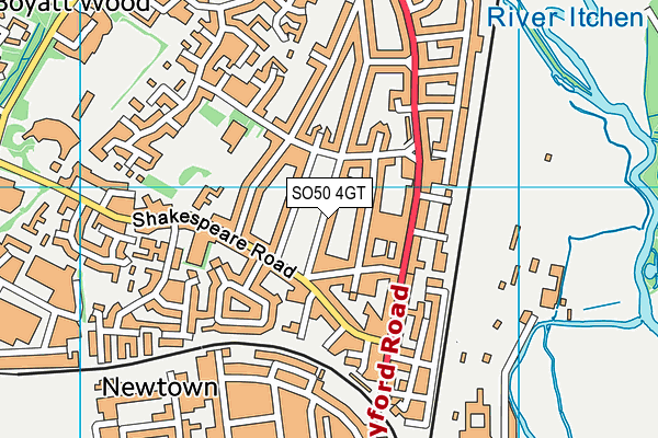 SO50 4GT map - OS VectorMap District (Ordnance Survey) SO50 4GT map - OS VectorMap District (Ordnance Survey)
