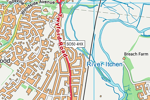 SO50 4HX map - OS VectorMap District (Ordnance Survey) SO50 4HX map - OS VectorMap District (Ordnance Survey)