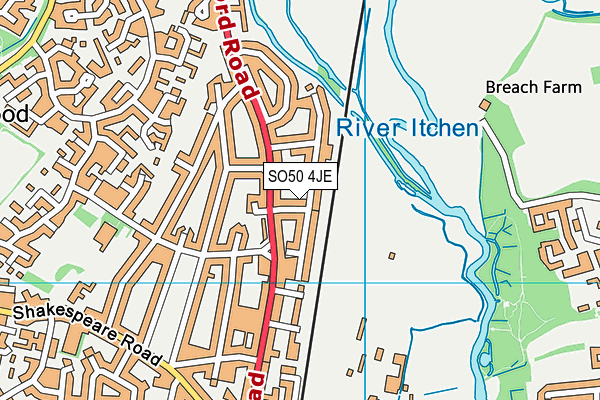 SO50 4JE map - OS VectorMap District (Ordnance Survey) SO50 4JE map - OS VectorMap District (Ordnance Survey)