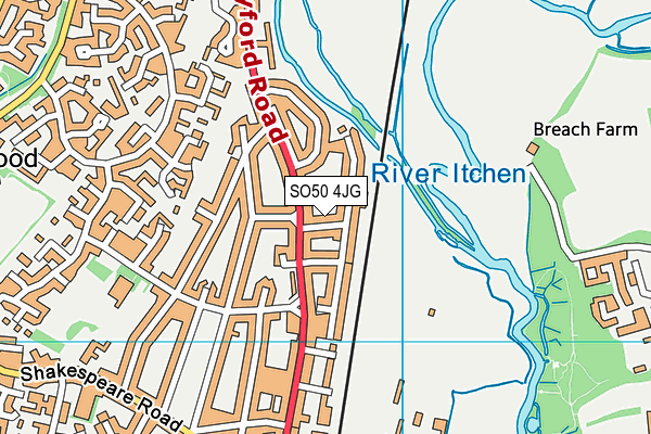 SO50 4JG map - OS VectorMap District (Ordnance Survey) SO50 4JG map - OS VectorMap District (Ordnance Survey)