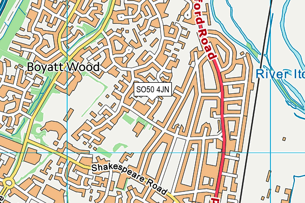 SO50 4JN map - OS VectorMap District (Ordnance Survey) SO50 4JN map - OS VectorMap District (Ordnance Survey)