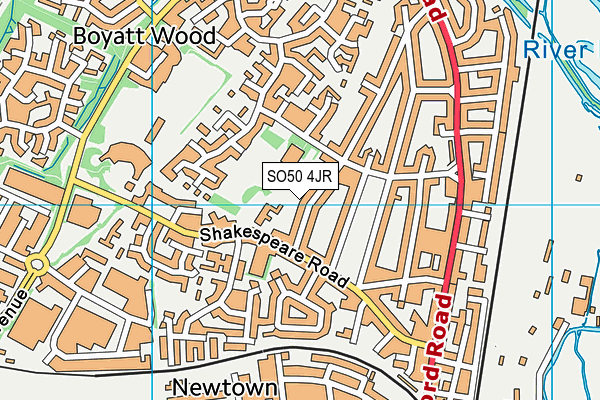 SO50 4JR map - OS VectorMap District (Ordnance Survey) SO50 4JR map - OS VectorMap District (Ordnance Survey)