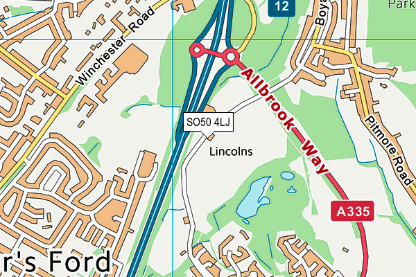 SO50 4LJ map - OS VectorMap District (Ordnance Survey) SO50 4LJ map - OS VectorMap District (Ordnance Survey)