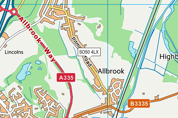 SO50 4LX map - OS VectorMap District (Ordnance Survey) SO50 4LX map - OS VectorMap District (Ordnance Survey)