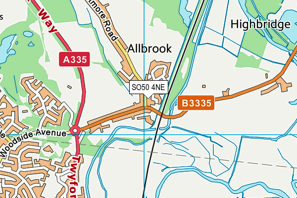 SO50 4NE map - OS VectorMap District (Ordnance Survey) SO50 4NE map - OS VectorMap District (Ordnance Survey)