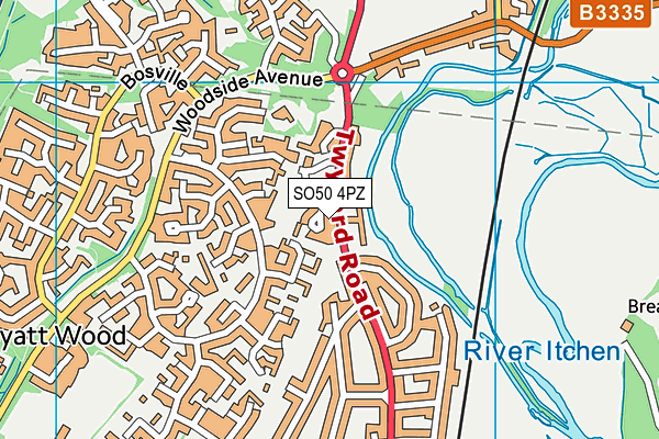 SO50 4PZ map - OS VectorMap District (Ordnance Survey) SO50 4PZ map - OS VectorMap District (Ordnance Survey)