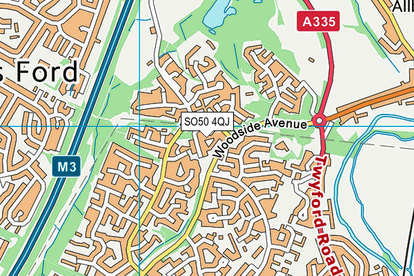 SO50 4QJ map - OS VectorMap District (Ordnance Survey) SO50 4QJ map - OS VectorMap District (Ordnance Survey)