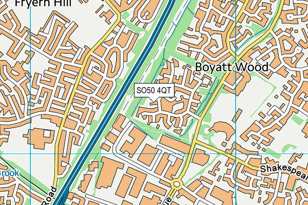 SO50 4QT map - OS VectorMap District (Ordnance Survey) SO50 4QT map - OS VectorMap District (Ordnance Survey)