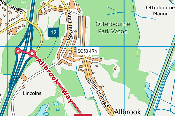 SO50 4RN map - OS VectorMap District (Ordnance Survey) SO50 4RN map - OS VectorMap District (Ordnance Survey)