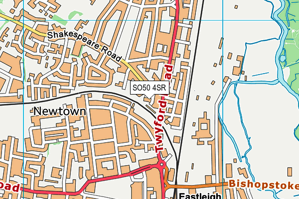 SO50 4SR map - OS VectorMap District (Ordnance Survey) SO50 4SR map - OS VectorMap District (Ordnance Survey)