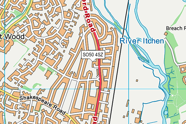 SO50 4SZ map - OS VectorMap District (Ordnance Survey) SO50 4SZ map - OS VectorMap District (Ordnance Survey)