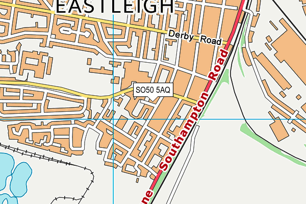 SO50 5AQ map - OS VectorMap District (Ordnance Survey)