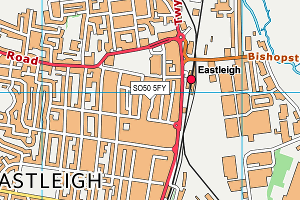 SO50 5FY map - OS VectorMap District (Ordnance Survey)