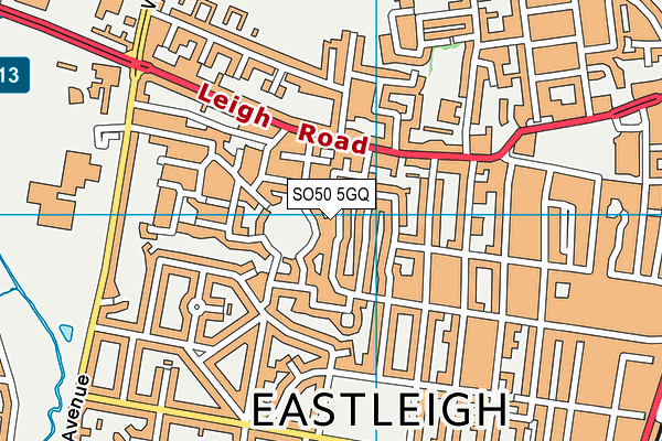 SO50 5GQ map - OS VectorMap District (Ordnance Survey)