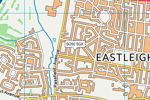 SO50 5GX map - OS VectorMap District (Ordnance Survey) SO50 5GX map - OS VectorMap District (Ordnance Survey)