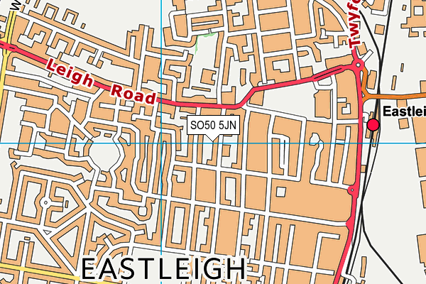 SO50 5JN map - OS VectorMap District (Ordnance Survey)