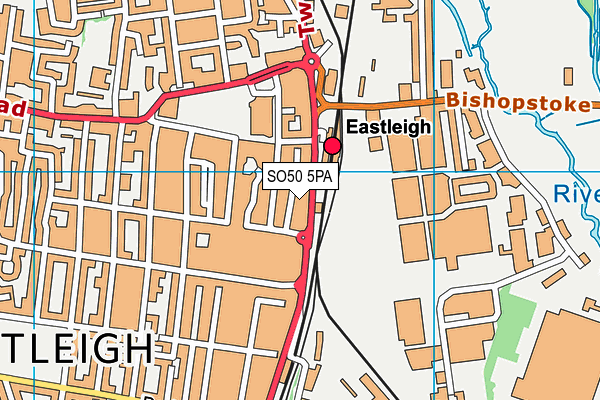 SO50 5PA map - OS VectorMap District (Ordnance Survey)