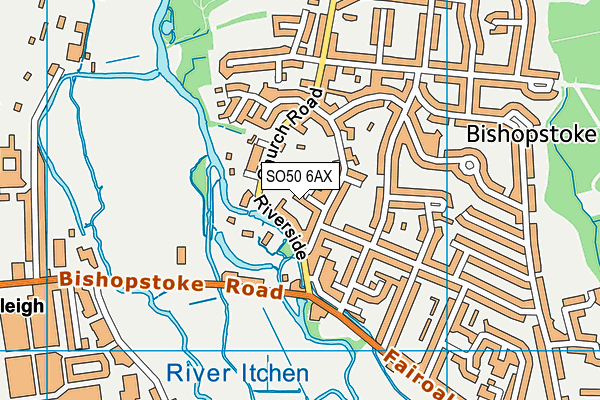 SO50 6AX map - OS VectorMap District (Ordnance Survey)
