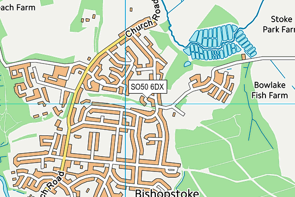 SO50 6DX map - OS VectorMap District (Ordnance Survey) SO50 6DX map - OS VectorMap District (Ordnance Survey)