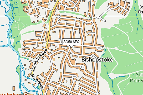 SO50 6FQ map - OS VectorMap District (Ordnance Survey)