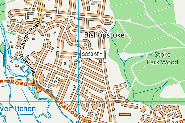 SO50 6FY map - OS VectorMap District (Ordnance Survey)