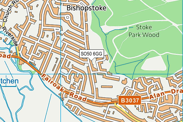 SO50 6GG map - OS VectorMap District (Ordnance Survey) SO50 6GG map - OS VectorMap District (Ordnance Survey)