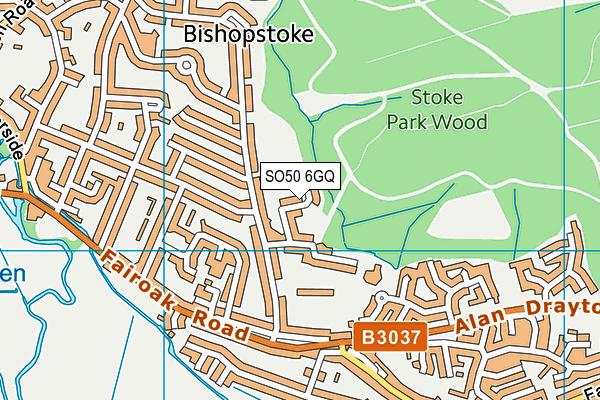 SO50 6GQ map - OS VectorMap District (Ordnance Survey)