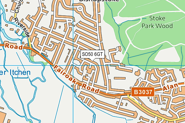 SO50 6GT map - OS VectorMap District (Ordnance Survey) SO50 6GT map - OS VectorMap District (Ordnance Survey)
