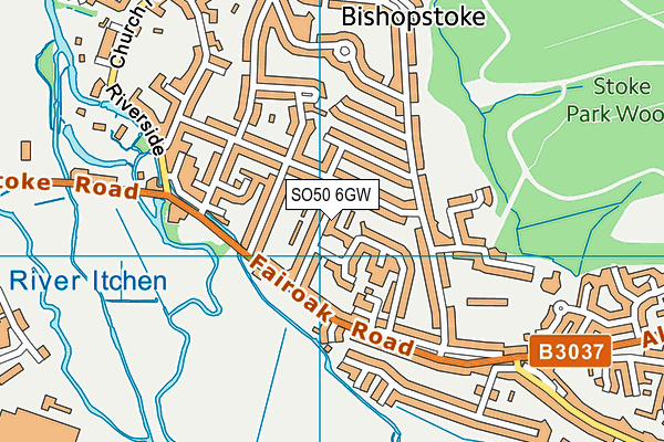 SO50 6GW map - OS VectorMap District (Ordnance Survey) SO50 6GW map - OS VectorMap District (Ordnance Survey)