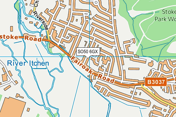 SO50 6GX map - OS VectorMap District (Ordnance Survey) SO50 6GX map - OS VectorMap District (Ordnance Survey)