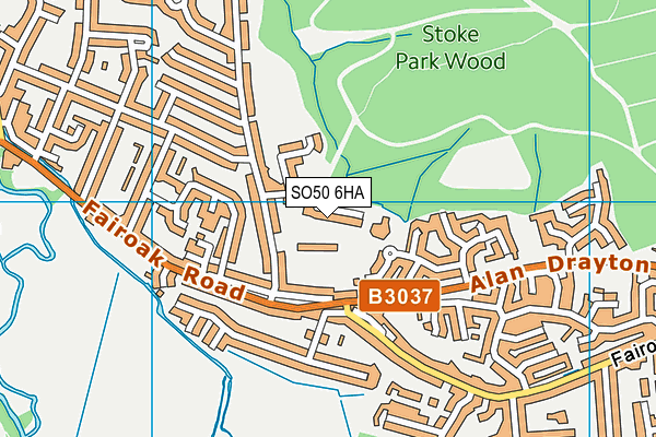 SO50 6HA map - OS VectorMap District (Ordnance Survey) SO50 6HA map - OS VectorMap District (Ordnance Survey)