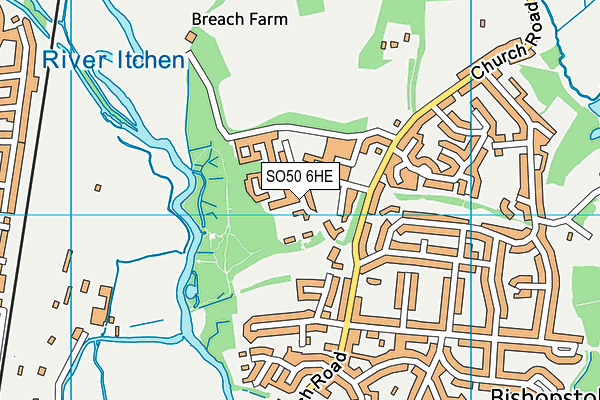 SO50 6HE map - OS VectorMap District (Ordnance Survey) SO50 6HE map - OS VectorMap District (Ordnance Survey)