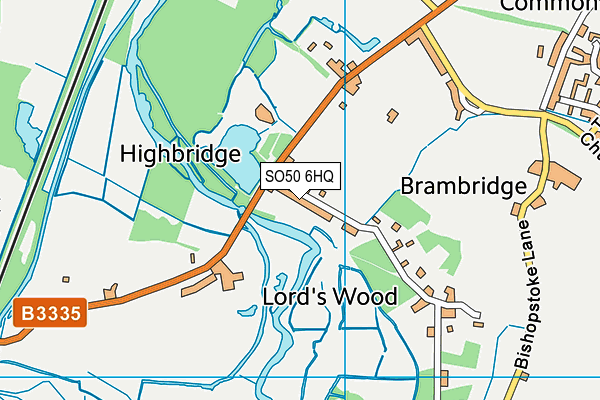 SO50 6HQ map - OS VectorMap District (Ordnance Survey)