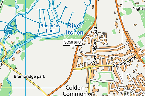 SO50 6HU map - OS VectorMap District (Ordnance Survey)