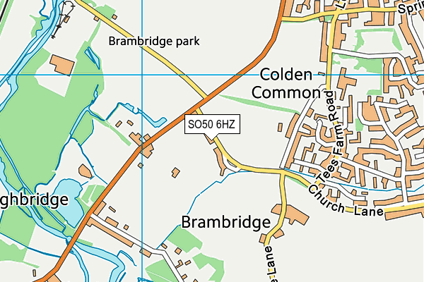 SO50 6HZ map - OS VectorMap District (Ordnance Survey)