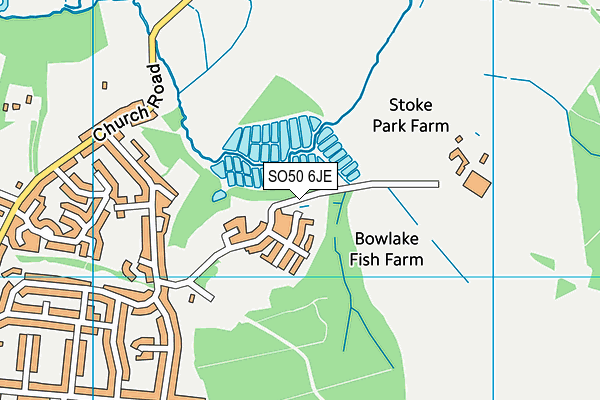 SO50 6JE map - OS VectorMap District (Ordnance Survey)