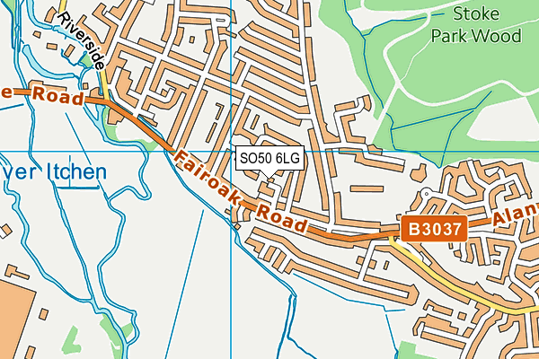 SO50 6LG map - OS VectorMap District (Ordnance Survey)