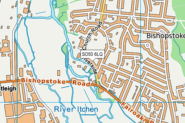 SO50 6LQ map - OS VectorMap District (Ordnance Survey)