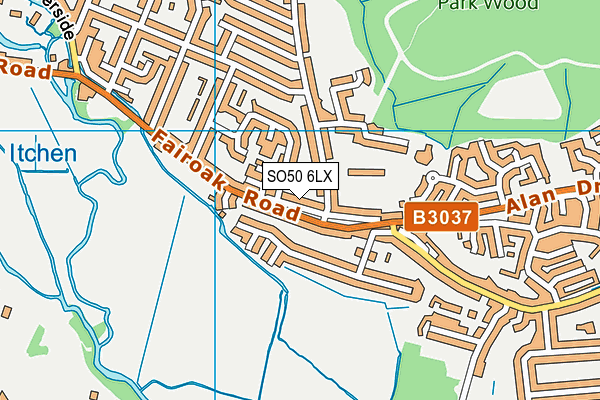 SO50 6LX map - OS VectorMap District (Ordnance Survey) SO50 6LX map - OS VectorMap District (Ordnance Survey)