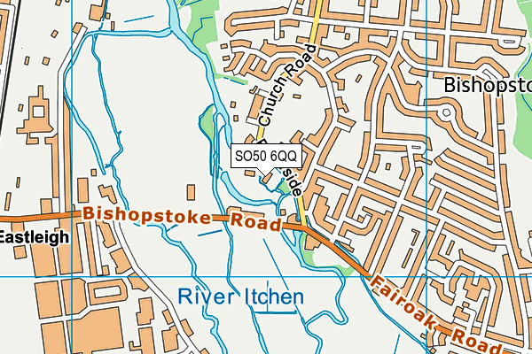 SO50 6QQ map - OS VectorMap District (Ordnance Survey)