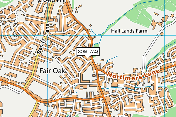 SO50 7AQ map - OS VectorMap District (Ordnance Survey) SO50 7AQ map - OS VectorMap District (Ordnance Survey)