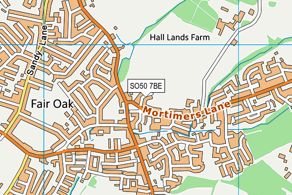 SO50 7BE map - OS VectorMap District (Ordnance Survey) SO50 7BE map - OS VectorMap District (Ordnance Survey)