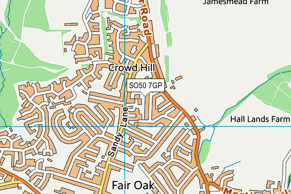 SO50 7GP map - OS VectorMap District (Ordnance Survey) SO50 7GP map - OS VectorMap District (Ordnance Survey)