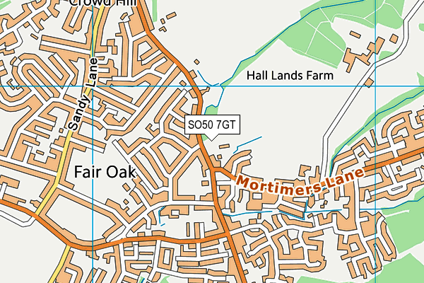 SO50 7GT map - OS VectorMap District (Ordnance Survey) SO50 7GT map - OS VectorMap District (Ordnance Survey)
