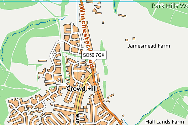 SO50 7GX map - OS VectorMap District (Ordnance Survey) SO50 7GX map - OS VectorMap District (Ordnance Survey)