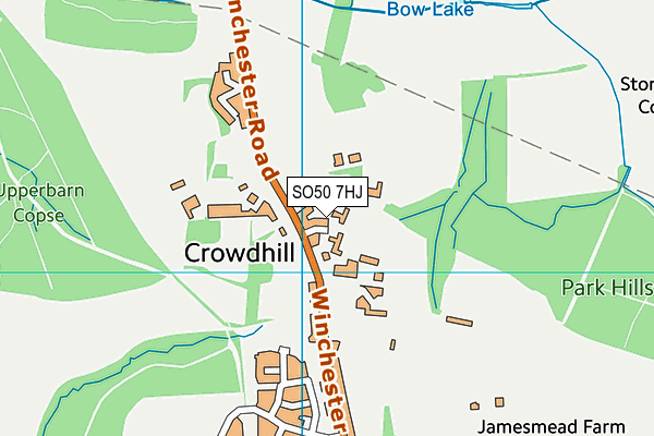 SO50 7HJ map - OS VectorMap District (Ordnance Survey)