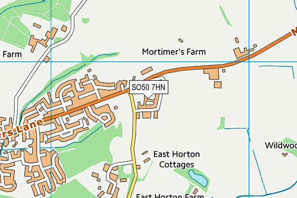 SO50 7HN map - OS VectorMap District (Ordnance Survey) SO50 7HN map - OS VectorMap District (Ordnance Survey)