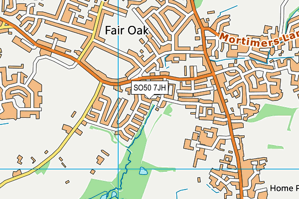 SO50 7JH map - OS VectorMap District (Ordnance Survey)