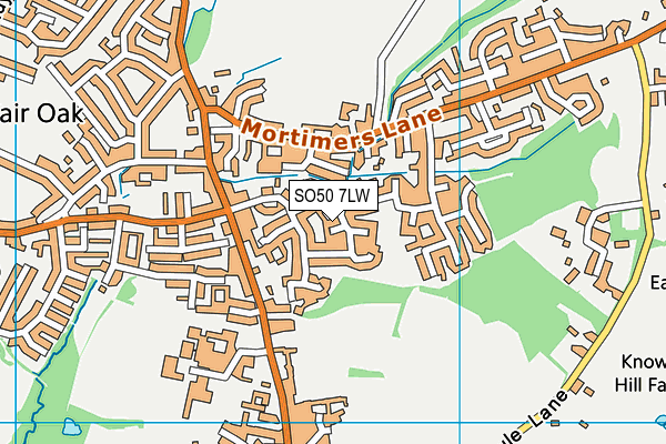 SO50 7LW map - OS VectorMap District (Ordnance Survey) SO50 7LW map - OS VectorMap District (Ordnance Survey)