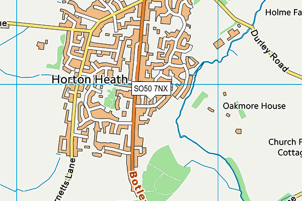 SO50 7NX map - OS VectorMap District (Ordnance Survey)